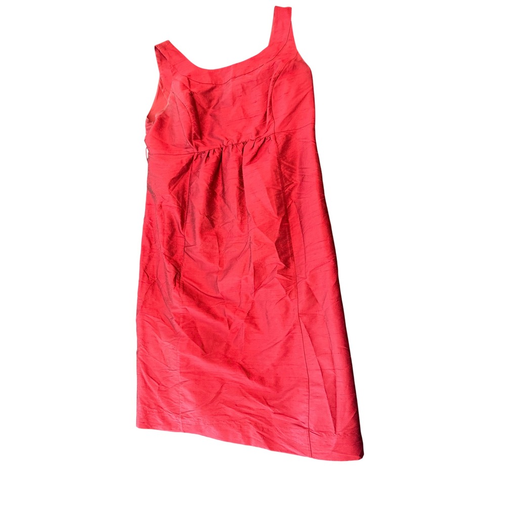 Mimi Maternity Red Sleeveless Scoop Neck Sheath Dress Large
